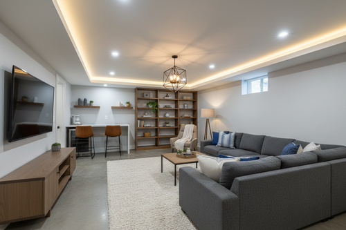 Professional basement finishing