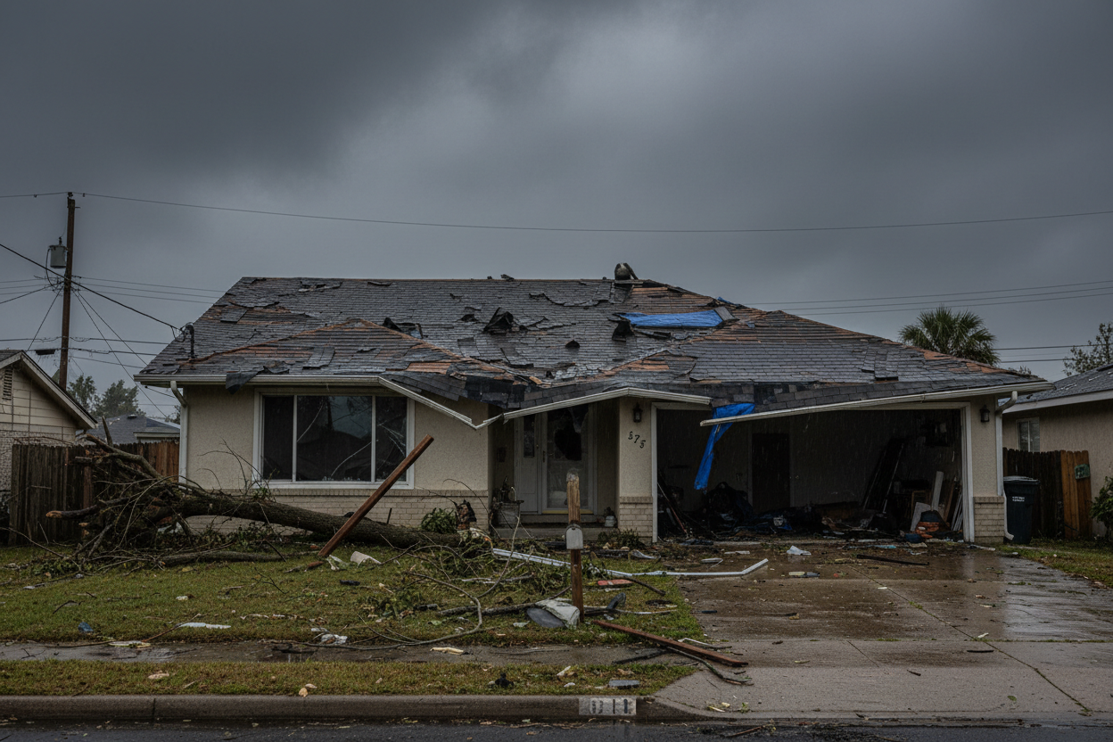Emergency storm damage response