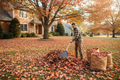 Professional leaf removal service