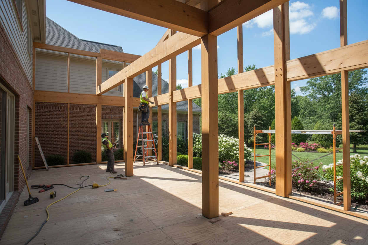 Custom sunroom build